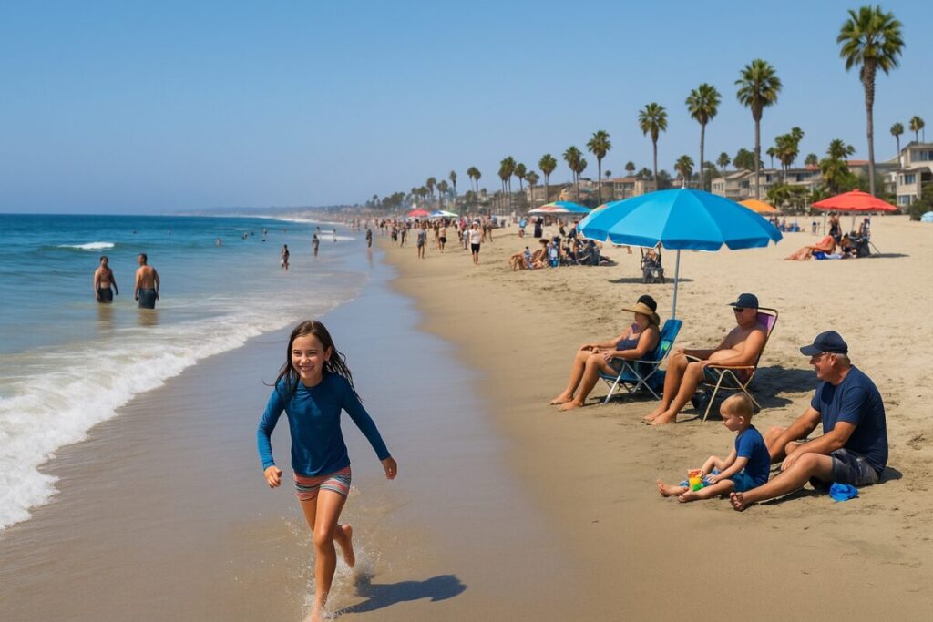 Visitantes disfrutan en playas de San Diego recién reabiertas tras superar altos niveles de bacteria