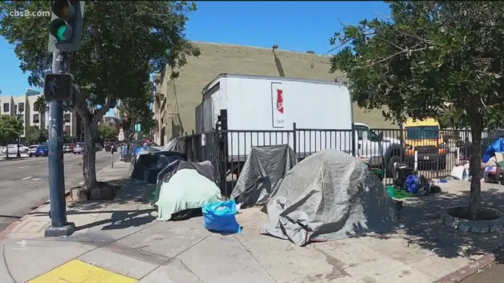 Calles de San Diego con personas en situación de calle reflejando el reto del homelessness en California