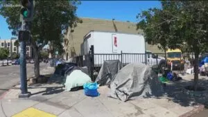 Calles de San Diego con personas en situación de calle reflejando el reto del homelessness en California