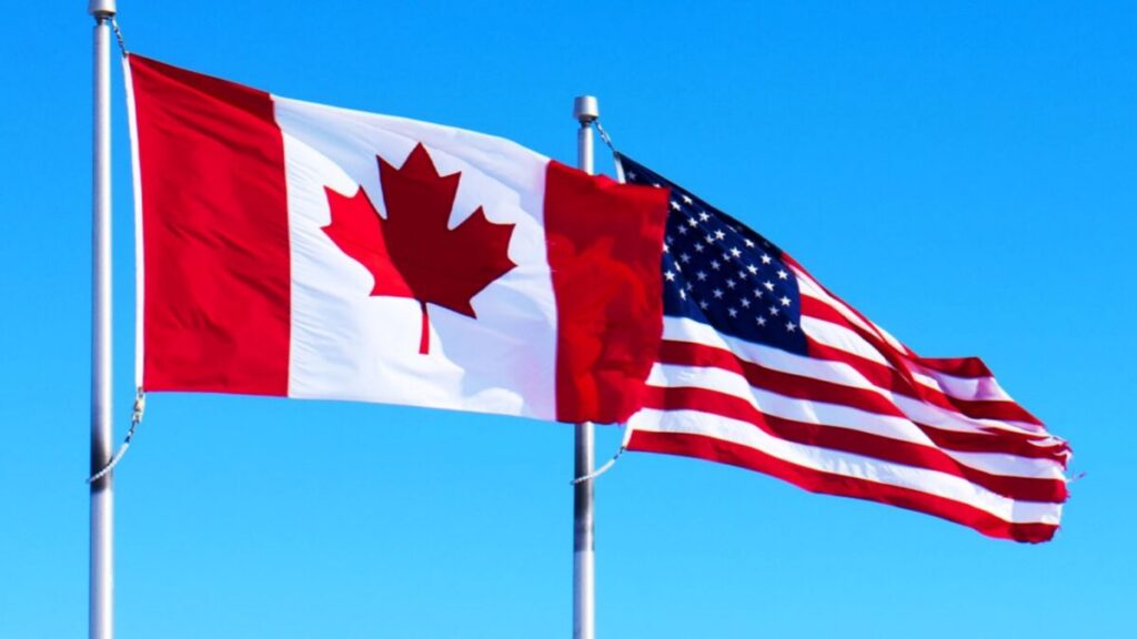 Donald Trump en conferencia en Washington tras anunciar el fin de las negociaciones comerciales con Canadá por una campaña de Ontario.