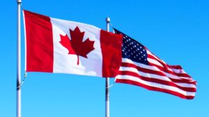 Donald Trump en conferencia en Washington tras anunciar el fin de las negociaciones comerciales con Canadá por una campaña de Ontario.