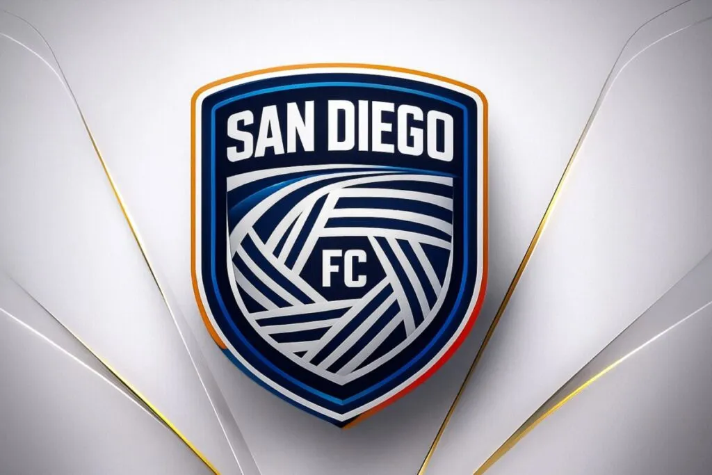 Logotipo de San Diego FC sobre fondo claro, símbolo del orgullo deportivo hispano en la ciudad