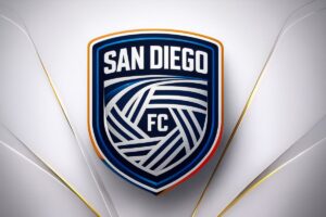 Logotipo de San Diego FC sobre fondo claro, símbolo del orgullo deportivo hispano en la ciudad