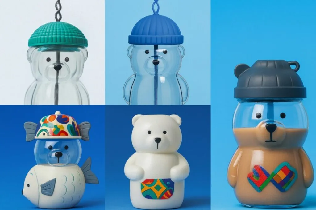 Diseños personalizados del vaso Bearista creados por marcas mexicanas para fidelizar clientes