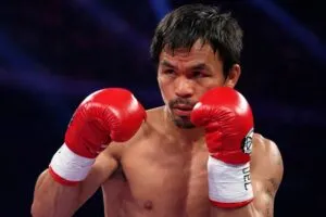 Fotografía editorial de Manny Pacquiao en guardia durante una pelea, usada como imagen principal del artículo sobre San Diego TJ’s