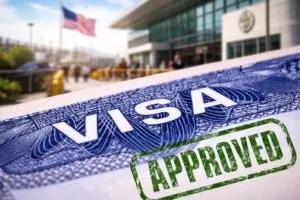 Visa estadounidense aprobada lista para entrega tras trámite exitoso