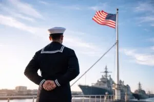 Marinos de la Armada de EE UU en San Diego con medidas de seguridad militar reforzadas ante tensiones internacionales