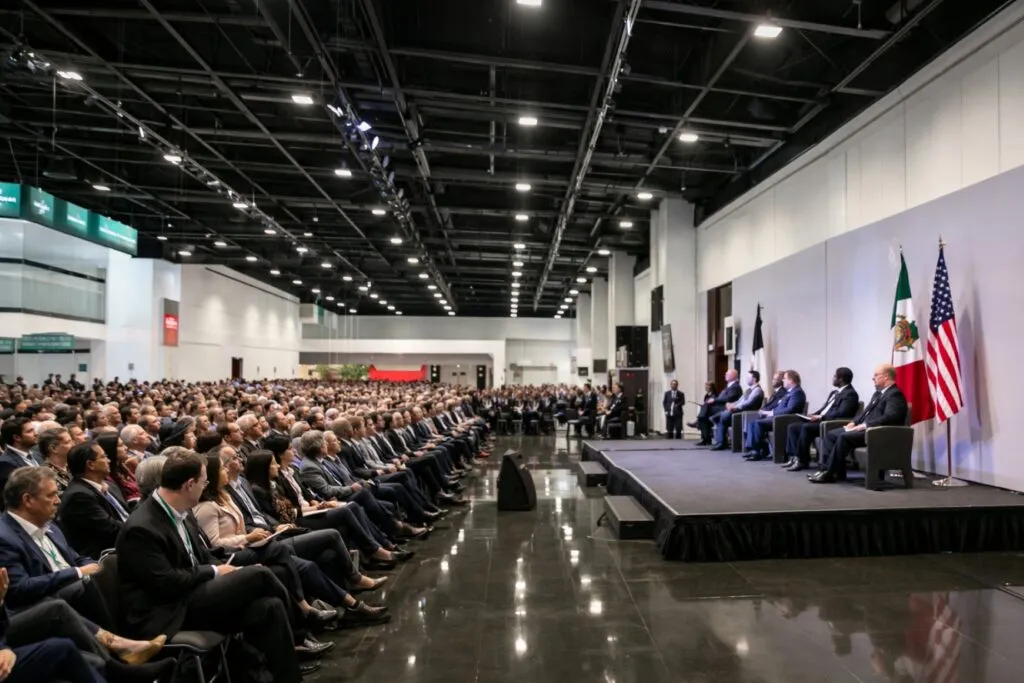 Representantes de México y Estados Unidos durante negociación México Estados Unidos sobre comercio y T-MEC