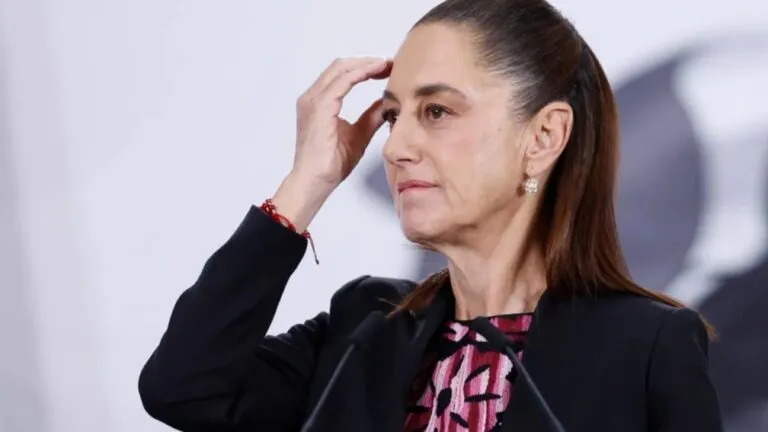 Claudia Sheinbaum en conferencia sobre migrantes y tensión política con Estados Unidos por centros de detención ICE