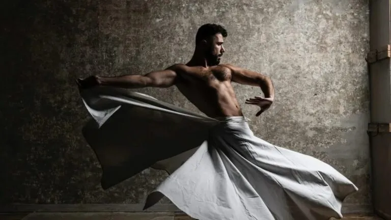 Ahmad Joudeh durante una presentación de danza tras superar guerra, exilio y apatridia