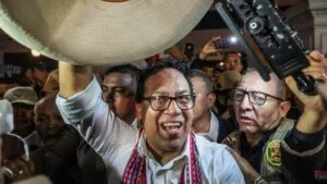 Roberto Sánchez durante la jornada electoral que mantiene en suspenso la presidencia de Perú