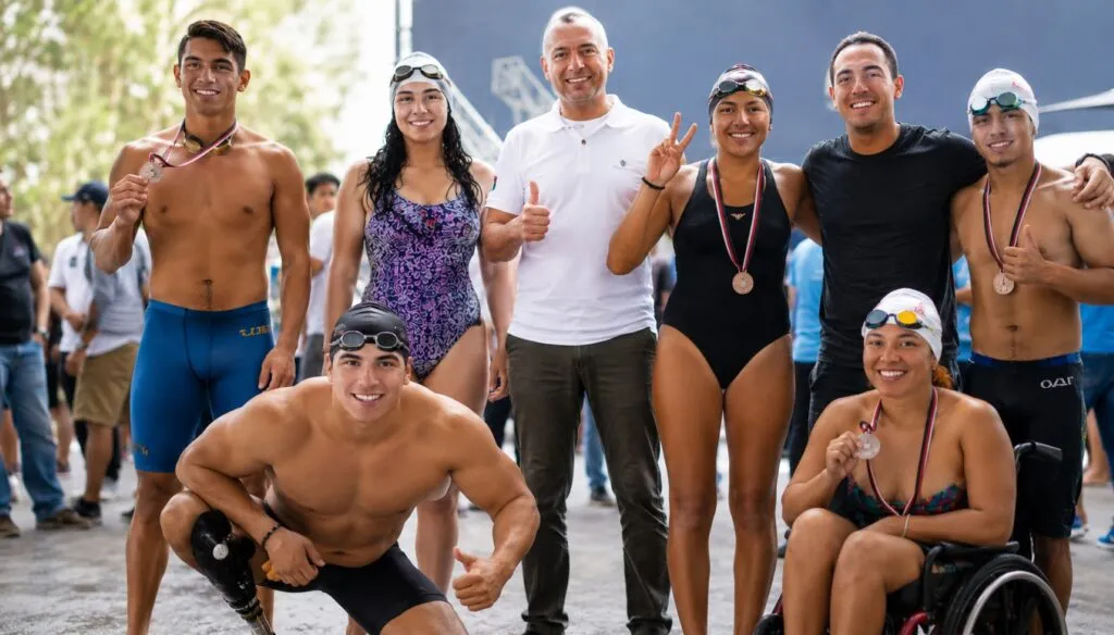 Atletas participan en una jornada de nado con discapacidad que fortalece la inclusión deportiva en Tijuana, Baja California.